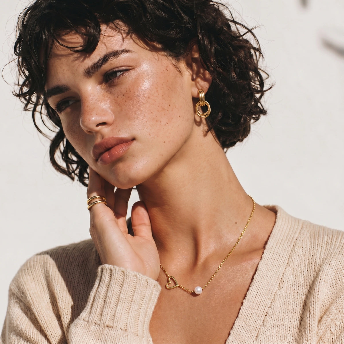 Linear Loop Stud Earrings | Zelvra