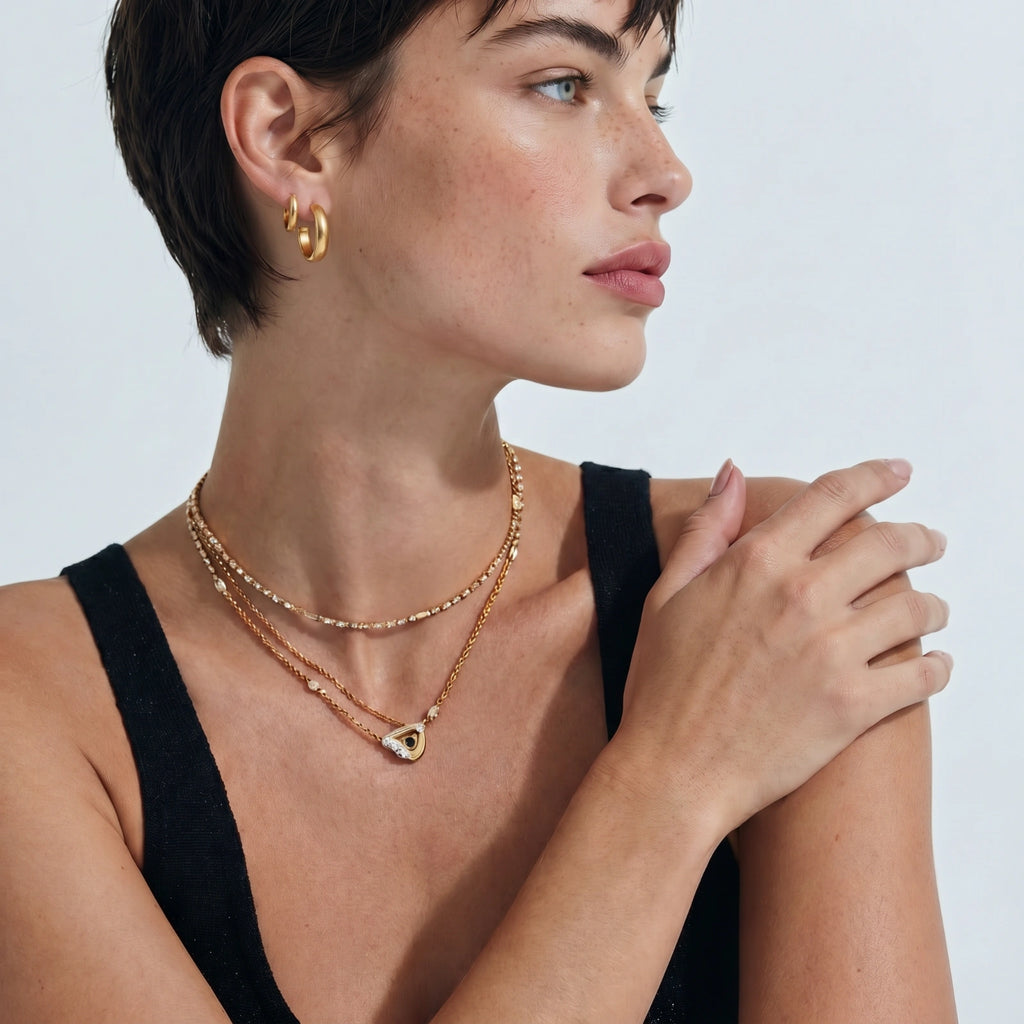 Ensemble de boucles d'oreilles Golden Hour | Zelvra